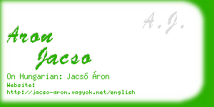 aron jacso business card