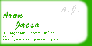 aron jacso business card